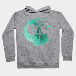 Moon Kite Surfer In Mint Hoodie